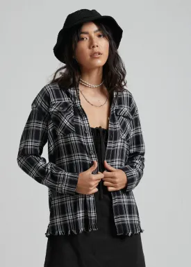 Afends Womens Lovecats - Flannel Shirt