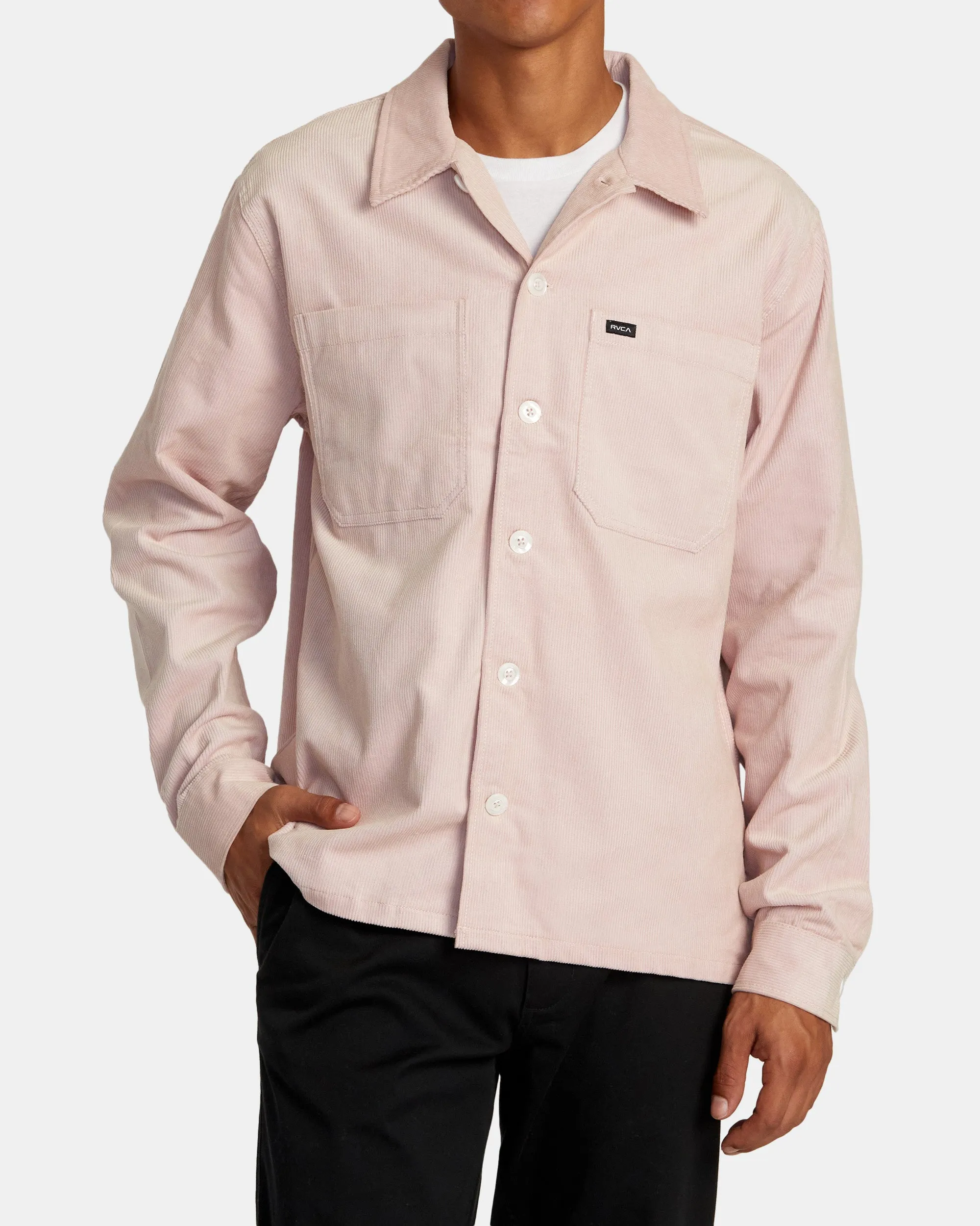 Americana Corduroy Overshirt - Pale Mauve