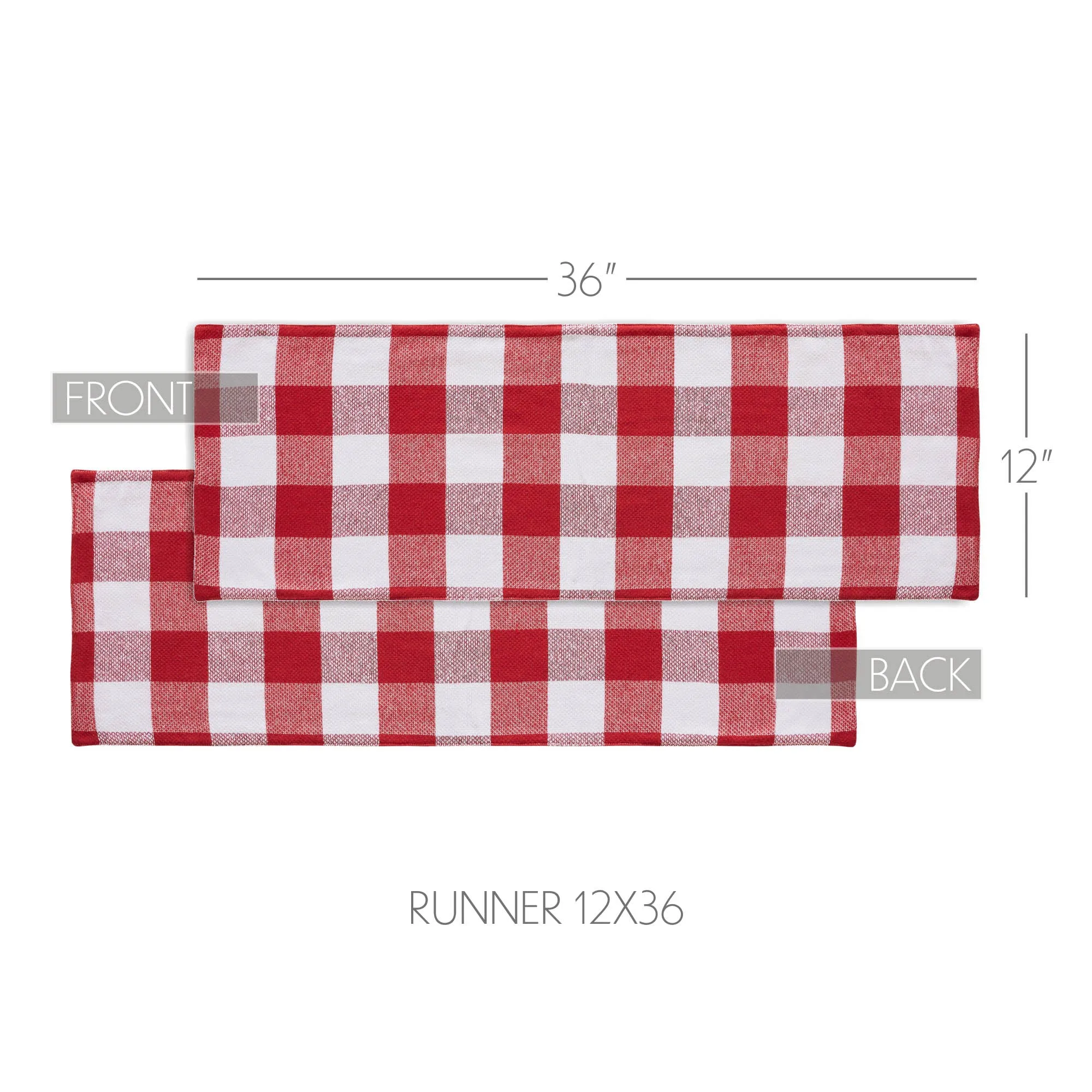 Annie Red Check Runner 12x36