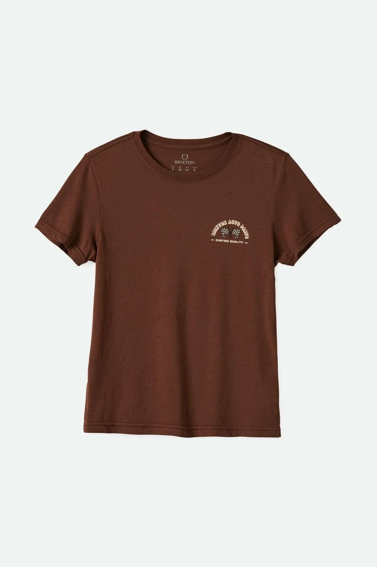 Auto Parts Fitted Crew T-Shirt - Pinecone Brown Worn Wash