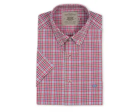 Bar Harbour Pink Short Sleeve Checkered Shirt Big and Tall