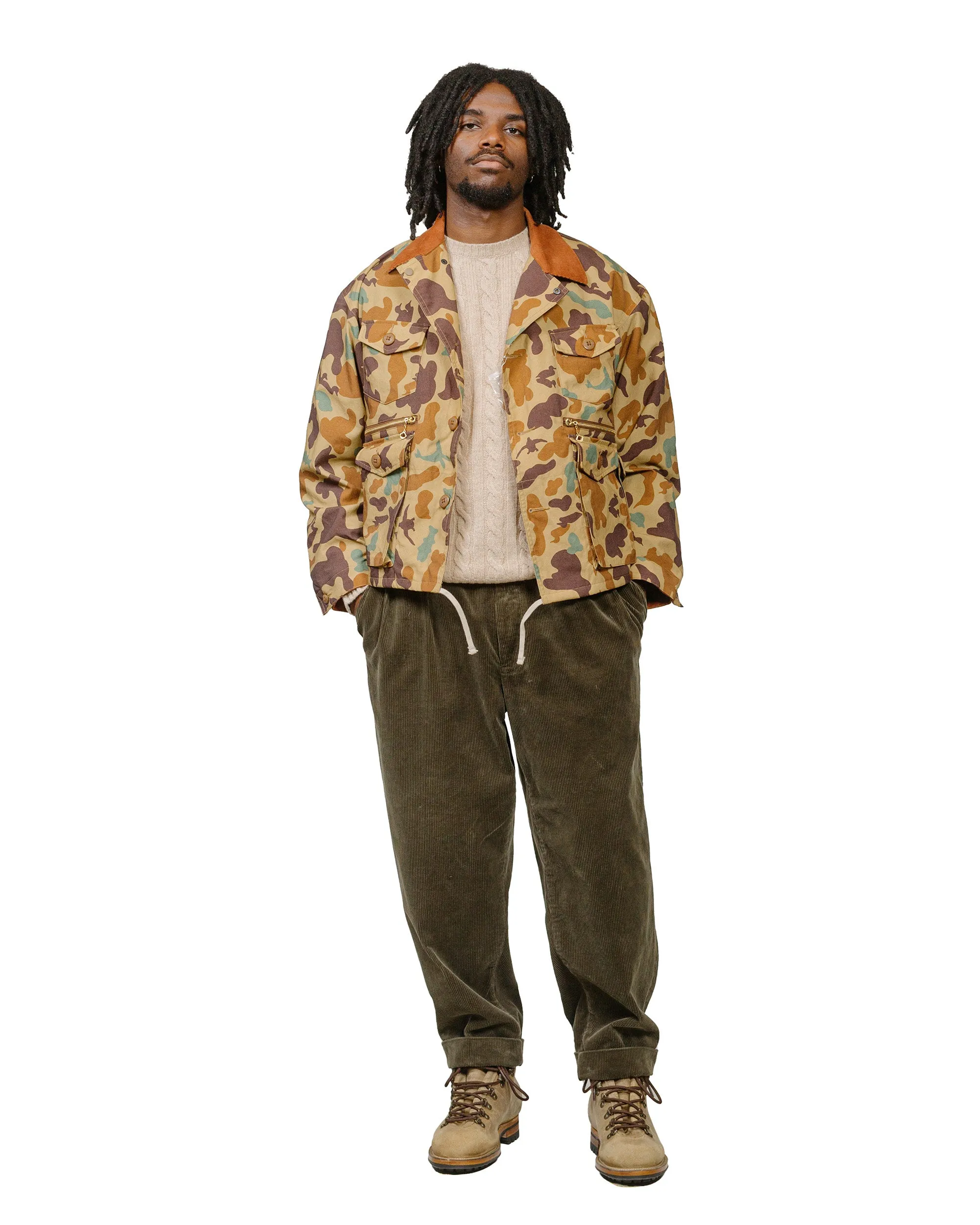 Beams Plus Fish Hunting Jacket Animal Camo Khaki