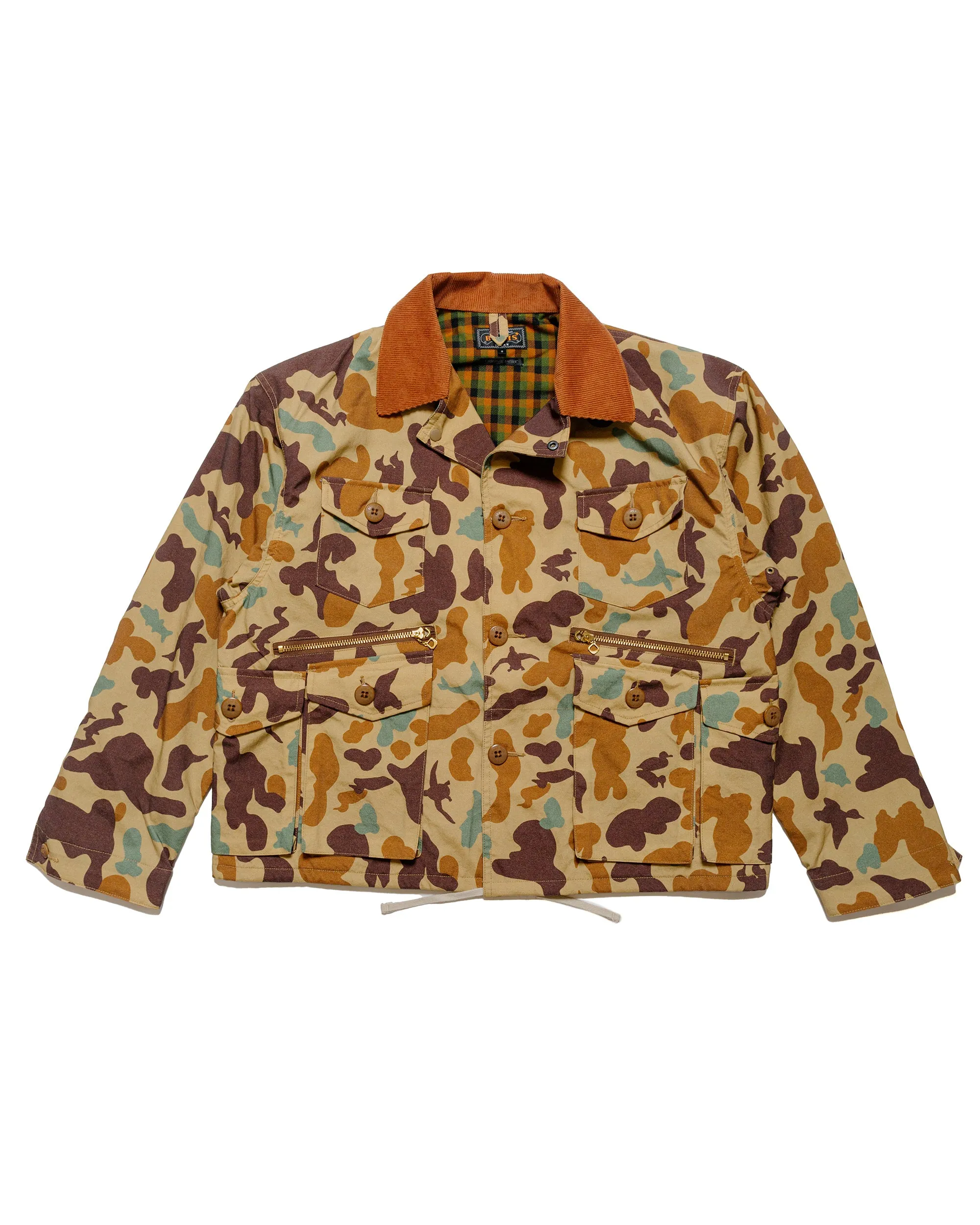 Beams Plus Fish Hunting Jacket Animal Camo Khaki