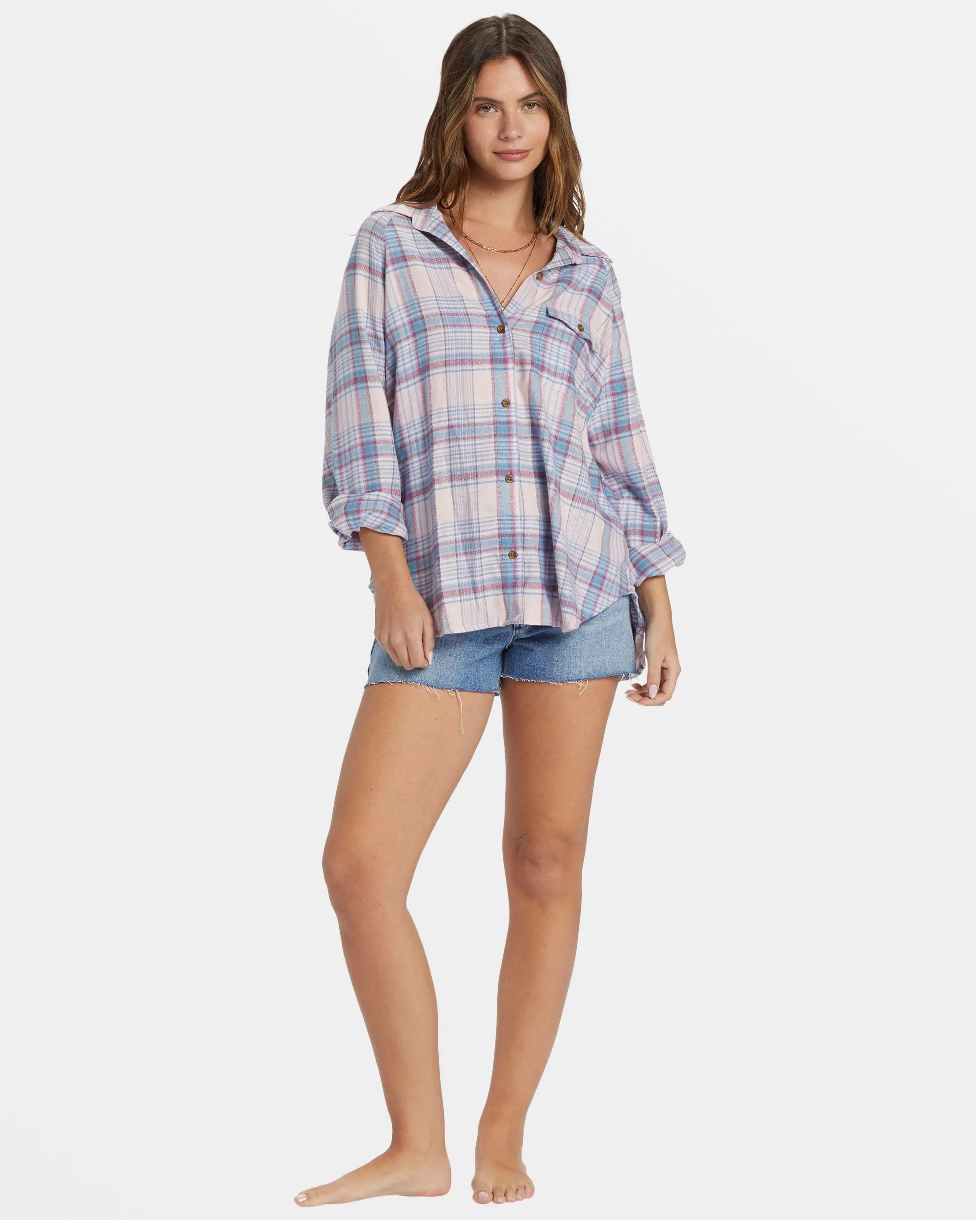 Best Time Long Sleeve Shirt - Washed Berry