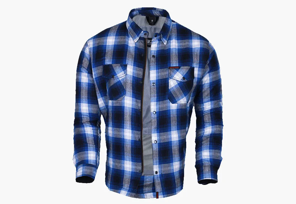 BGA Timber HD Motorcycle Shirt Blue/White