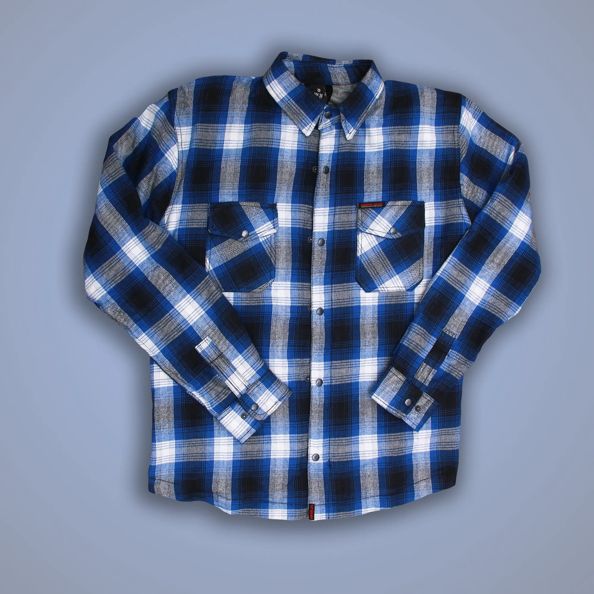 BGA Timber HD Motorcycle Shirt Blue/White