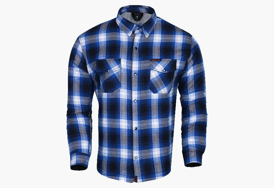 BGA Timber HD Motorcycle Shirt Blue/White