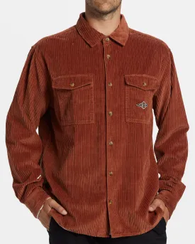 Billabong Bong Days Long Sleeve Cord Shirt - RUST