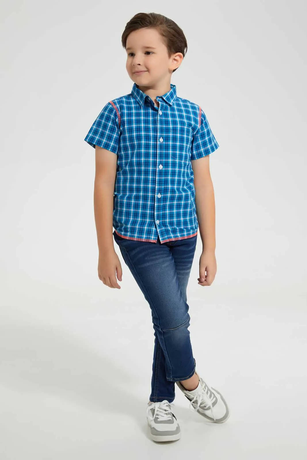 Blue Checkered Shirt