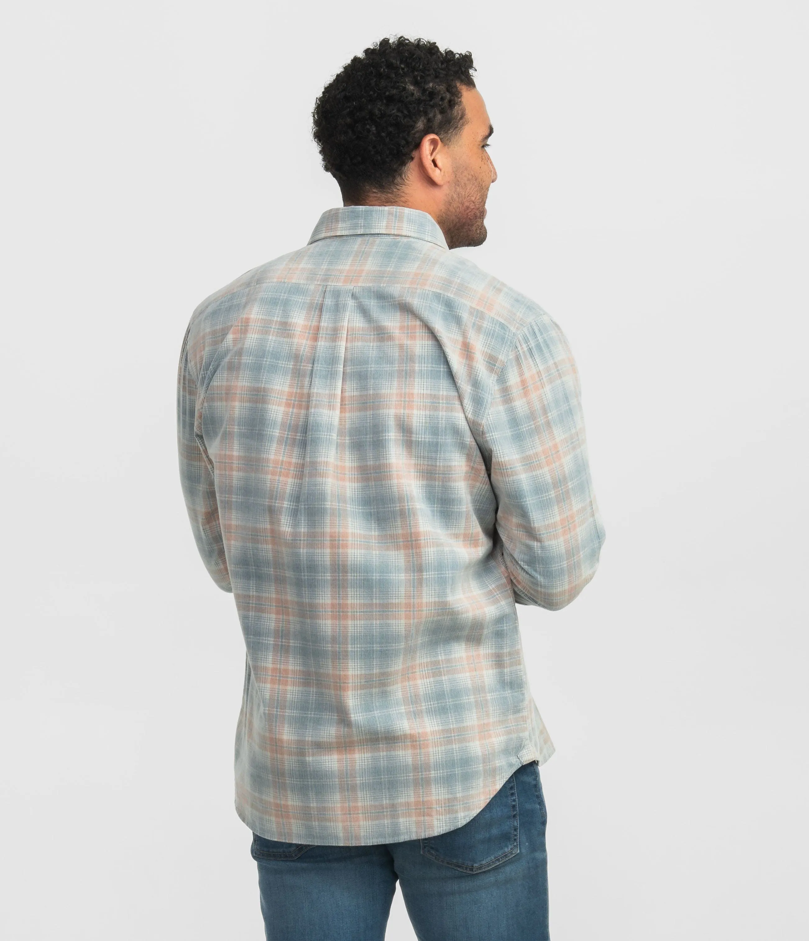 Braxton Lightweight Cord Flannel - Dorado