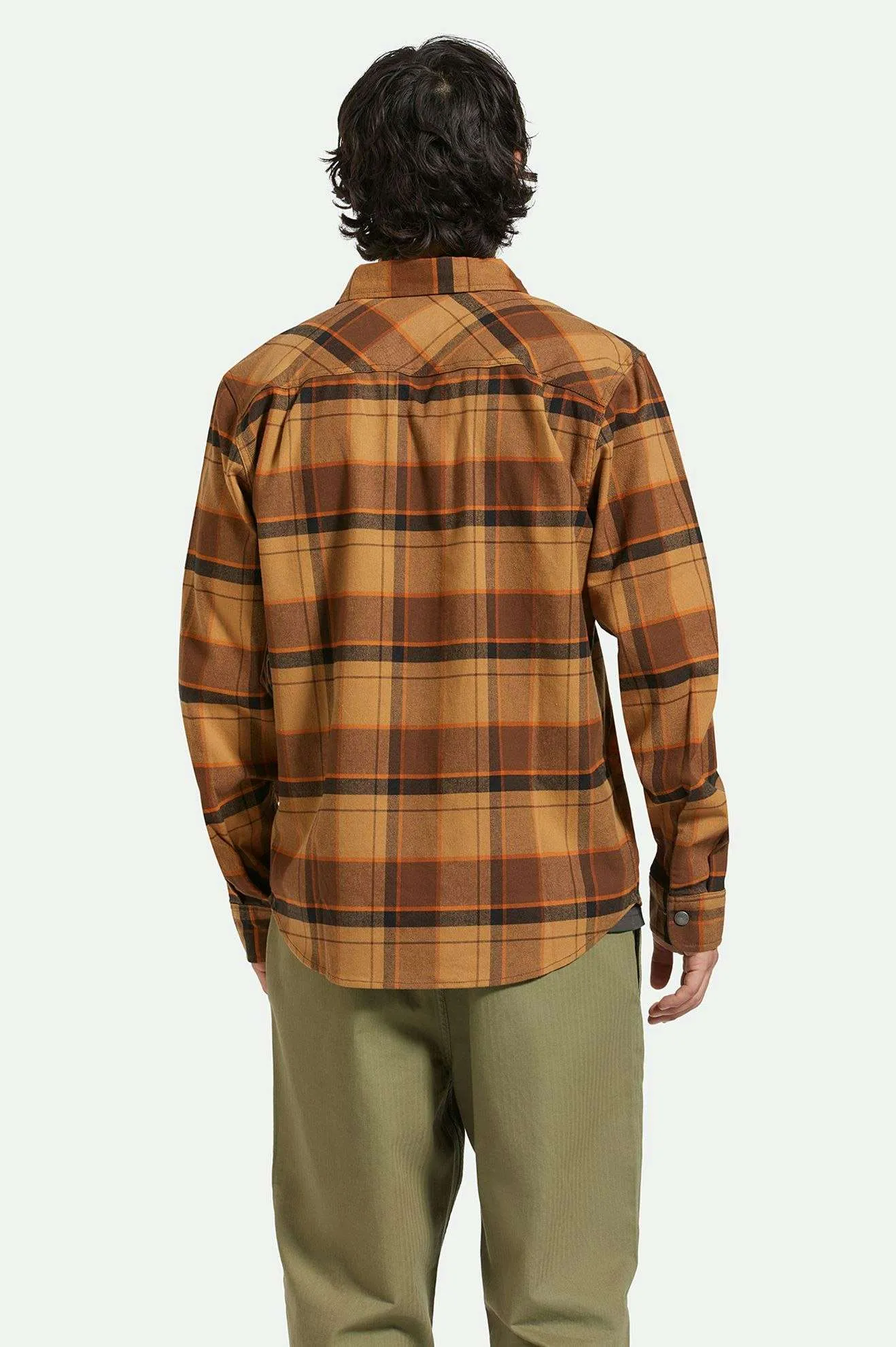 Builders Bowery Stretch Water Resistant L/S Flannel - Burro Brown/Pinecone Brown/Black