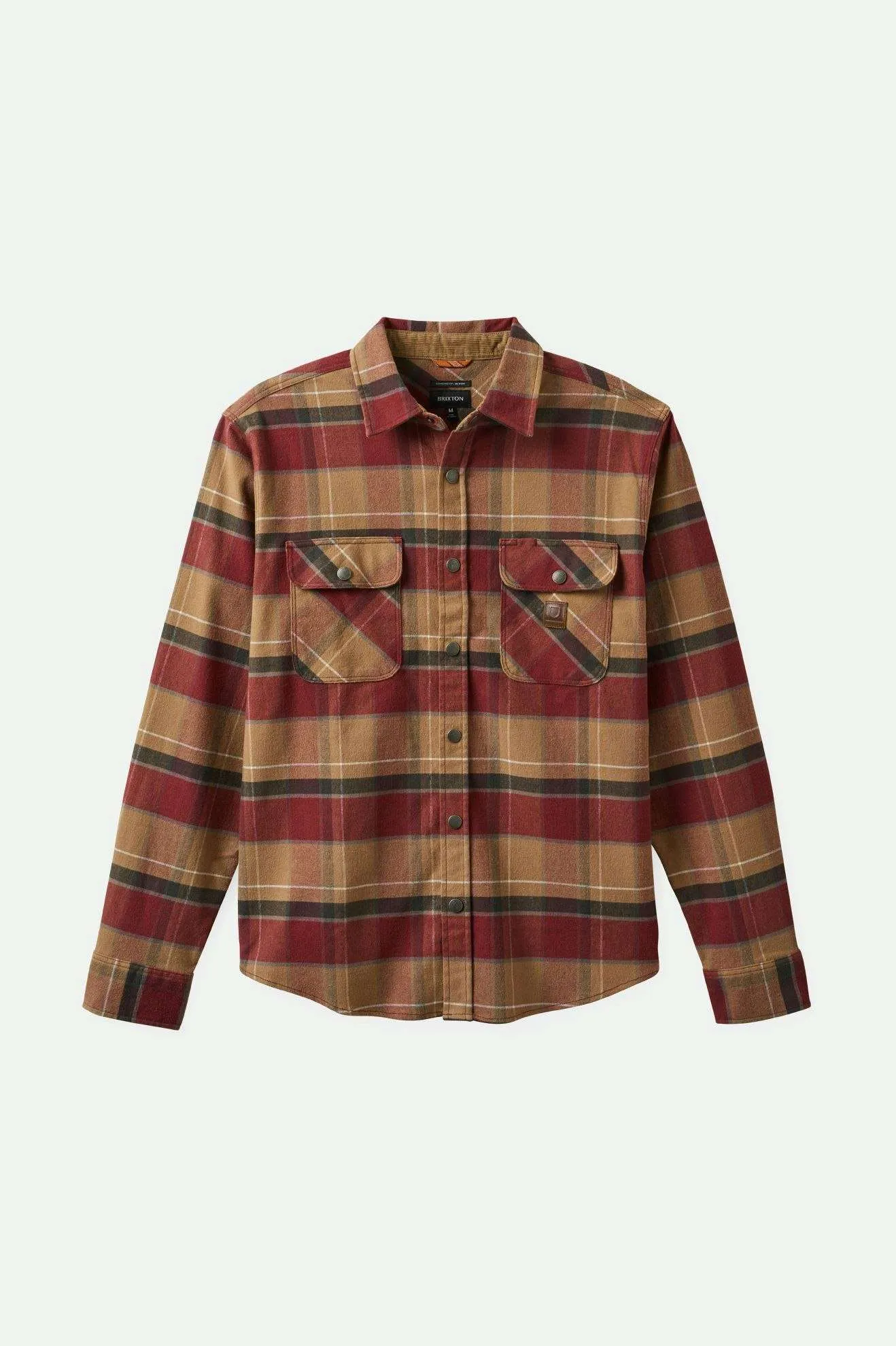 Builders Bowery Stretch Water Resistant L/S Flannel - Woodsmoke/Cordovan Red/Washed Black