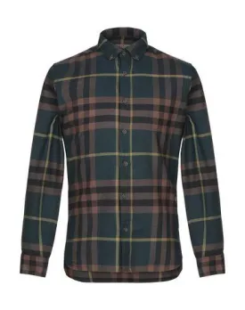 Burberry Man Shirt Dark green S INT