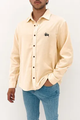 Button Up Cord Long Sleeve Shirt Cream