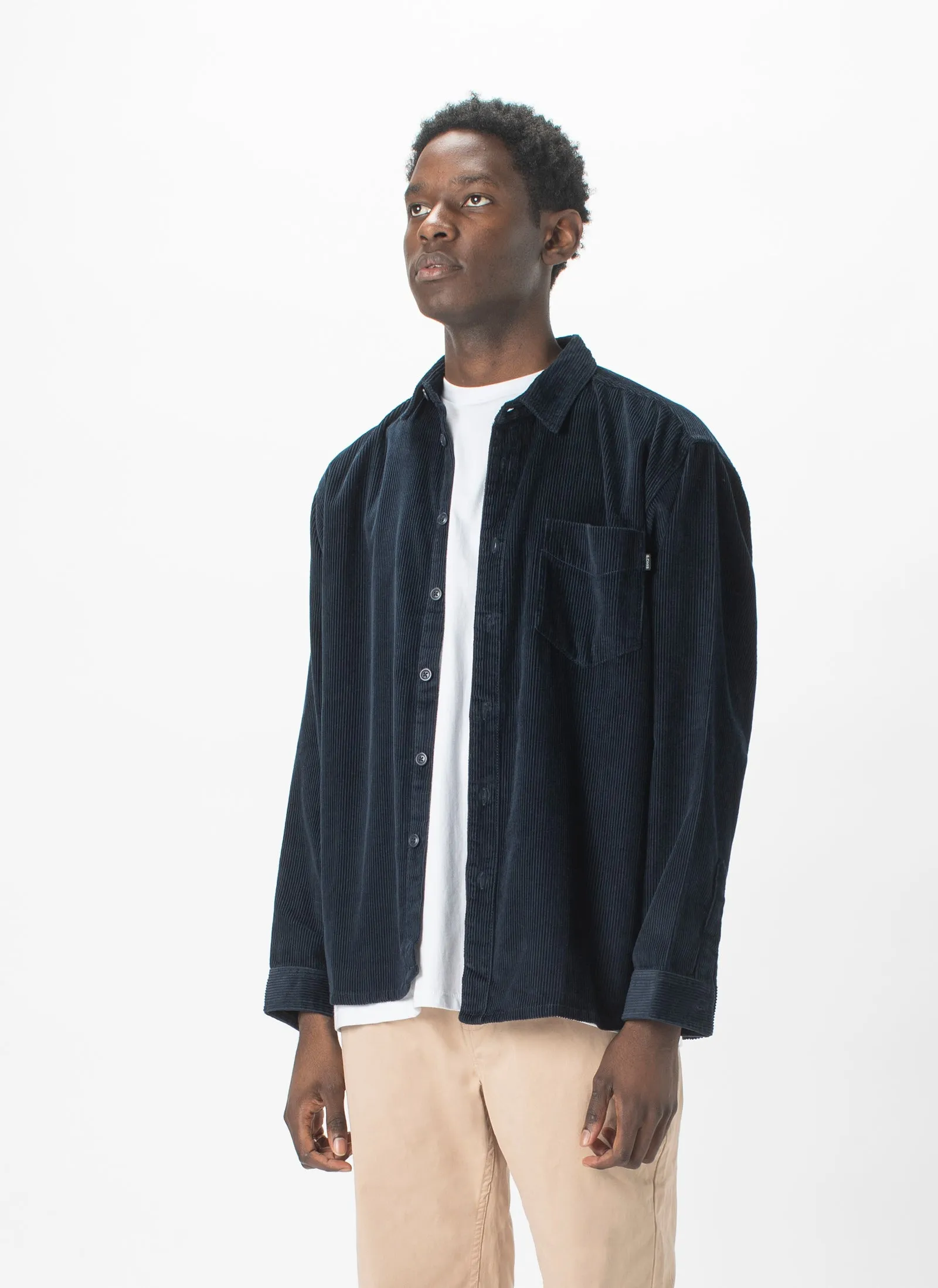 Cabin Long-Sleeve Shirt Navy Cord