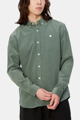 Carhartt WIP Madison Cord Long Sleeve Shirt (Park/Wax)