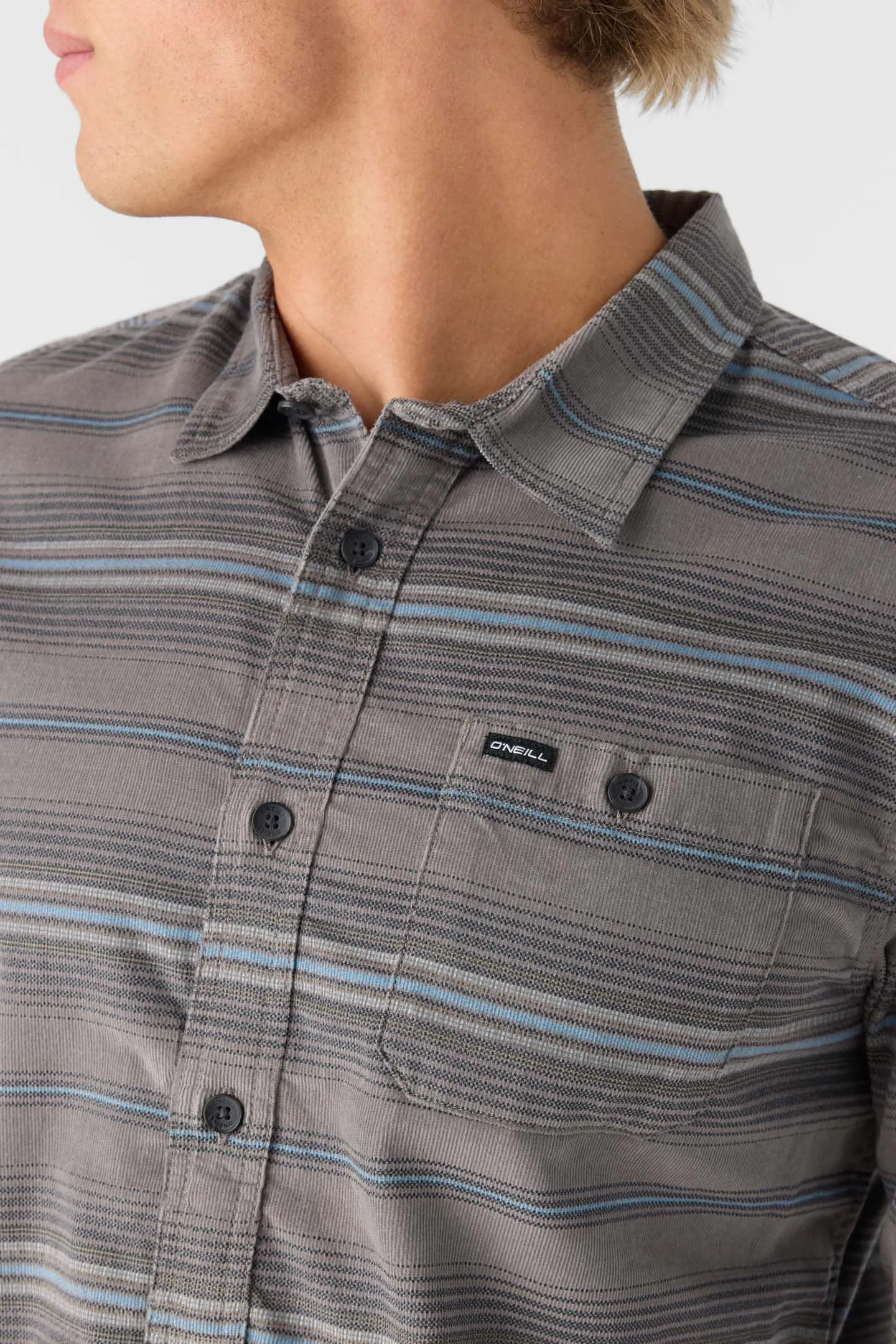 CARUSO STRIPE BUTTON UP