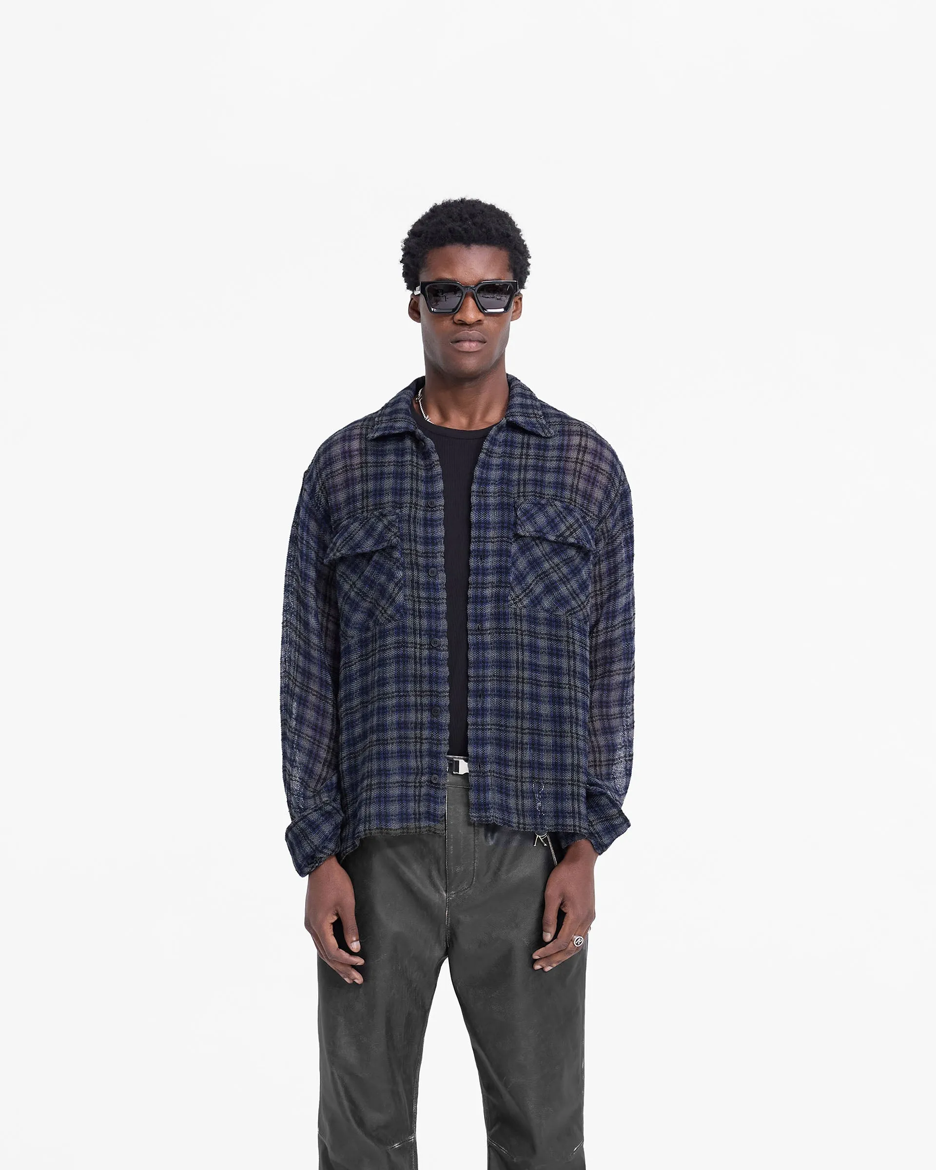 Check Flannel Shirt - Blue Check