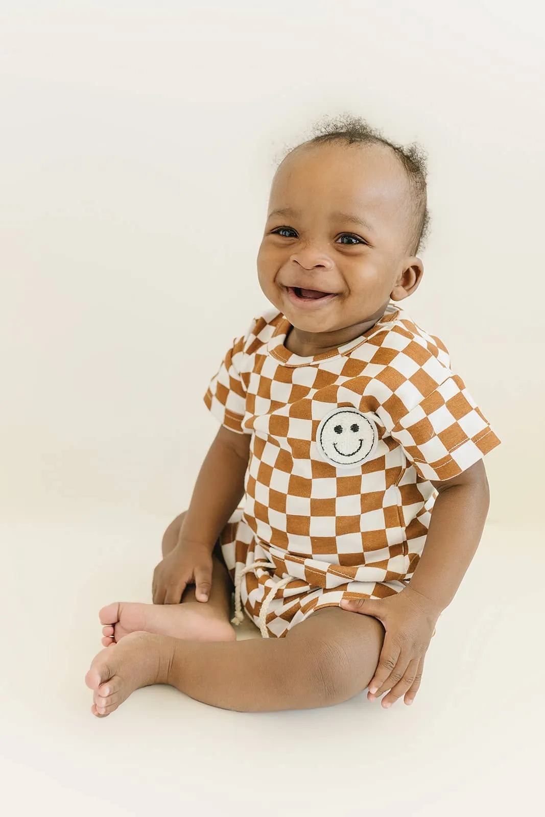 Checkered Smiley Set | Copper