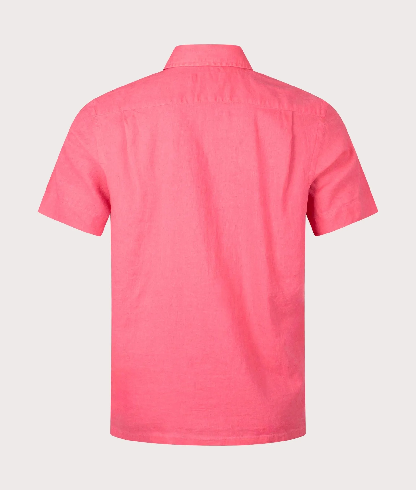 Classic Fit Short Sleeve Linen Blend Camp Shirt