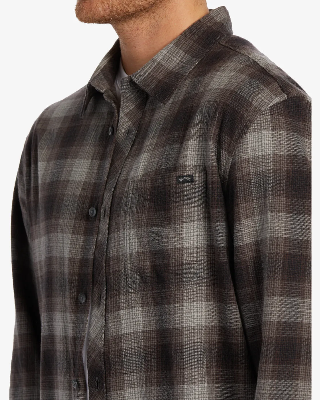 Coastline Flannel Long Sleeve Shirt - Raven