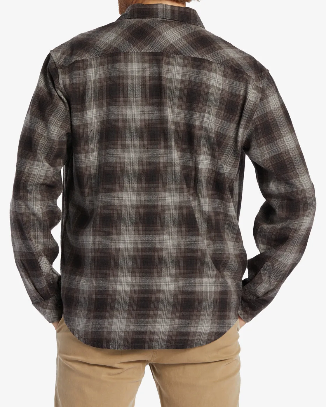 Coastline Flannel Long Sleeve Shirt - Raven