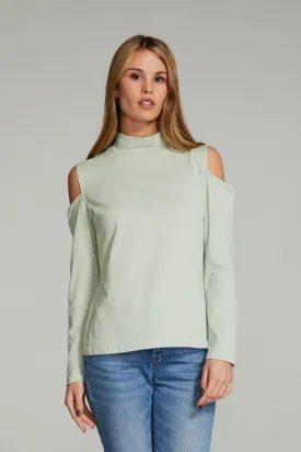 Cold shoulder long sleeve top