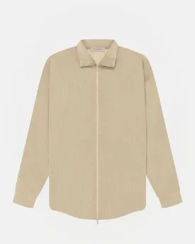 Corduroy Shirt Jacket in Sand