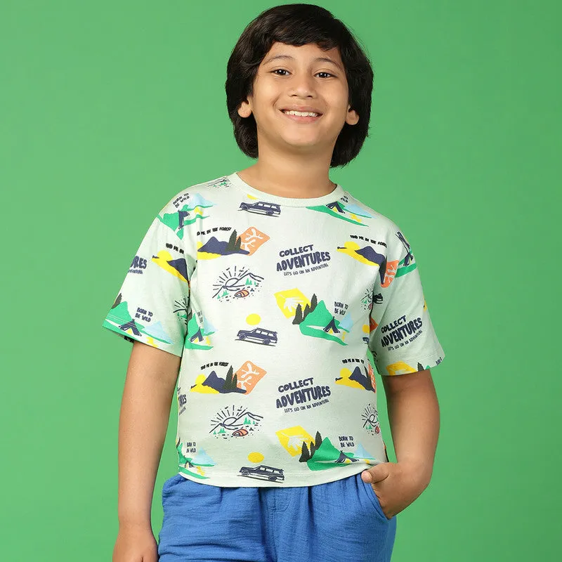 Cotton Tshirt for Kids | Printed | Multicolour