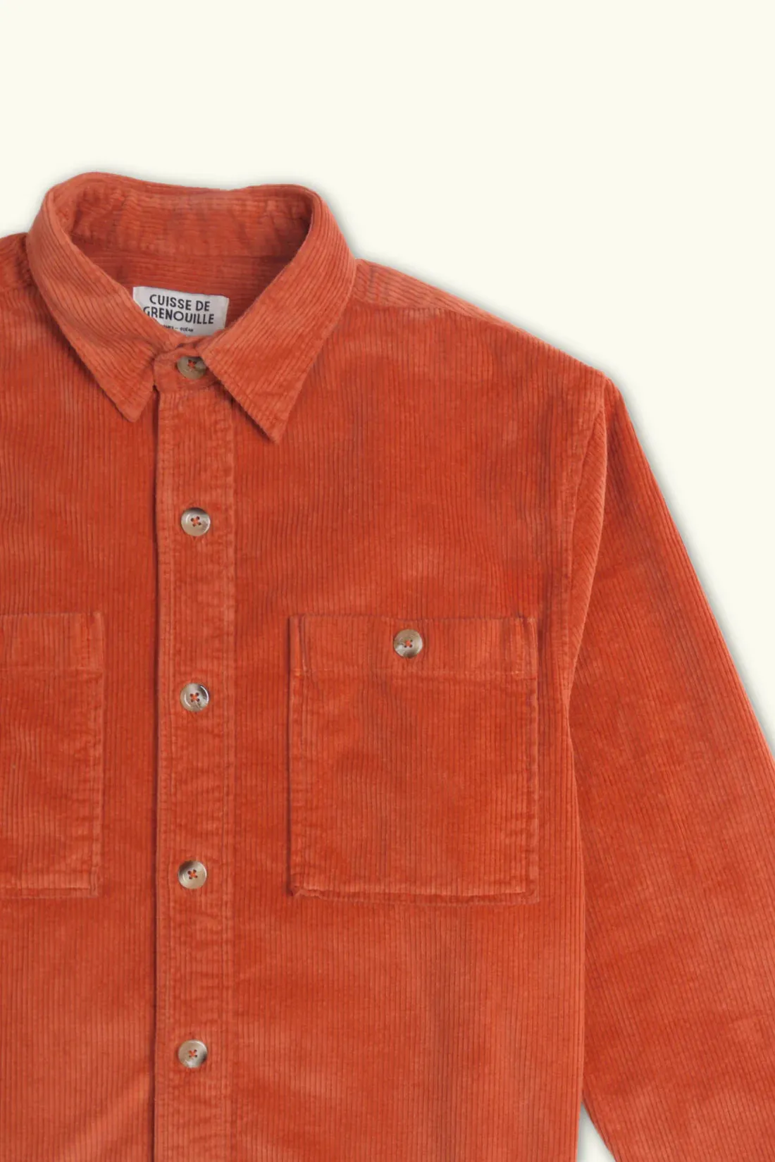 Cuisse de Grenouille Terracotta Velvet Corduroy Paris Shirt