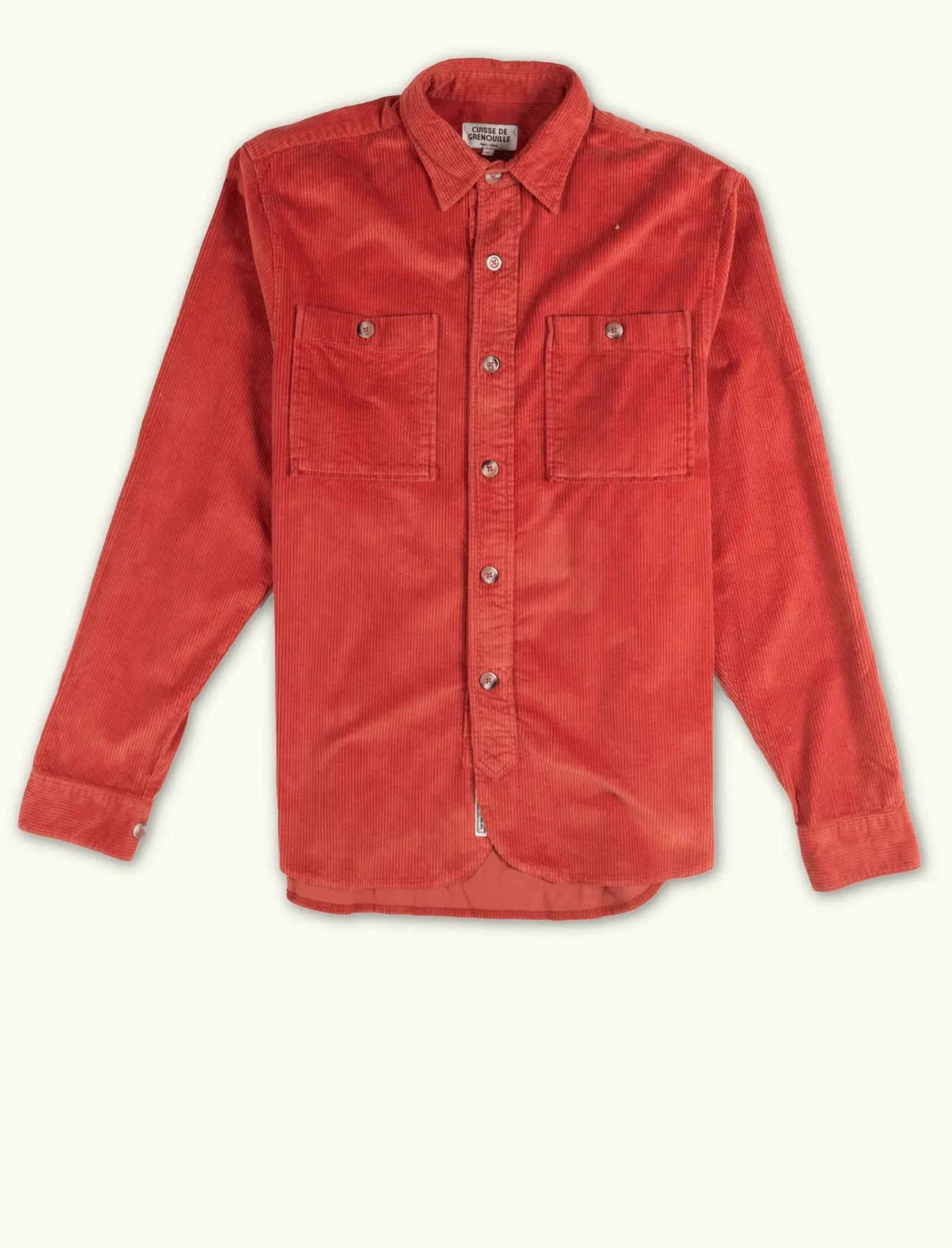 Cuisse de Grenouille Terracotta Velvet Corduroy Paris Shirt