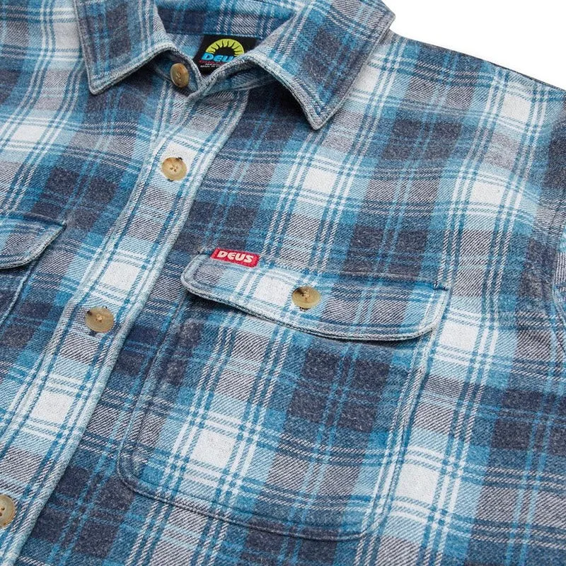 Deus | Vacay Check Shirt | Blue Turquoise