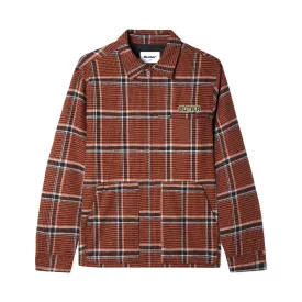 Dougie Plaid Overshirt, Rust / Black / White