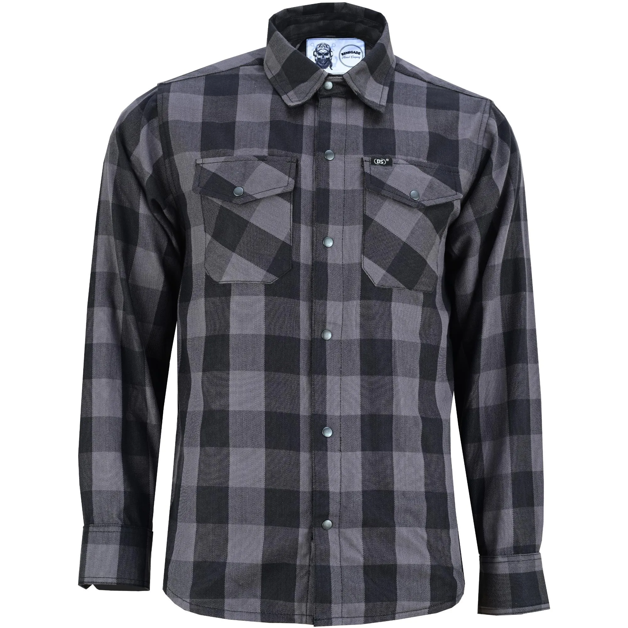 DS4685 Flannel Shirt - Gray and Black