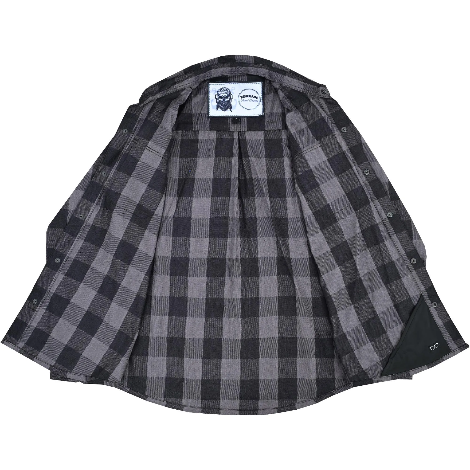 DS4685 Flannel Shirt - Gray and Black