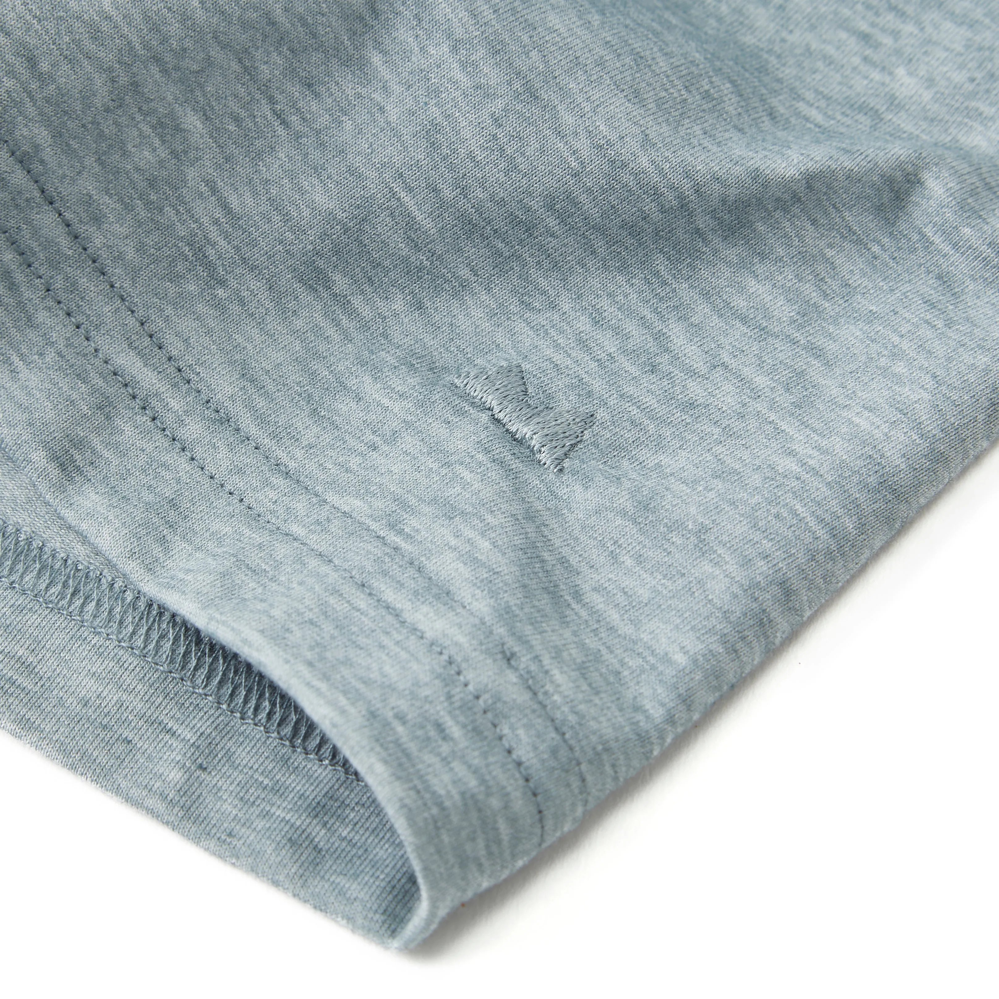 Everyday Henley Short Sleeve in Heather Steely Blue