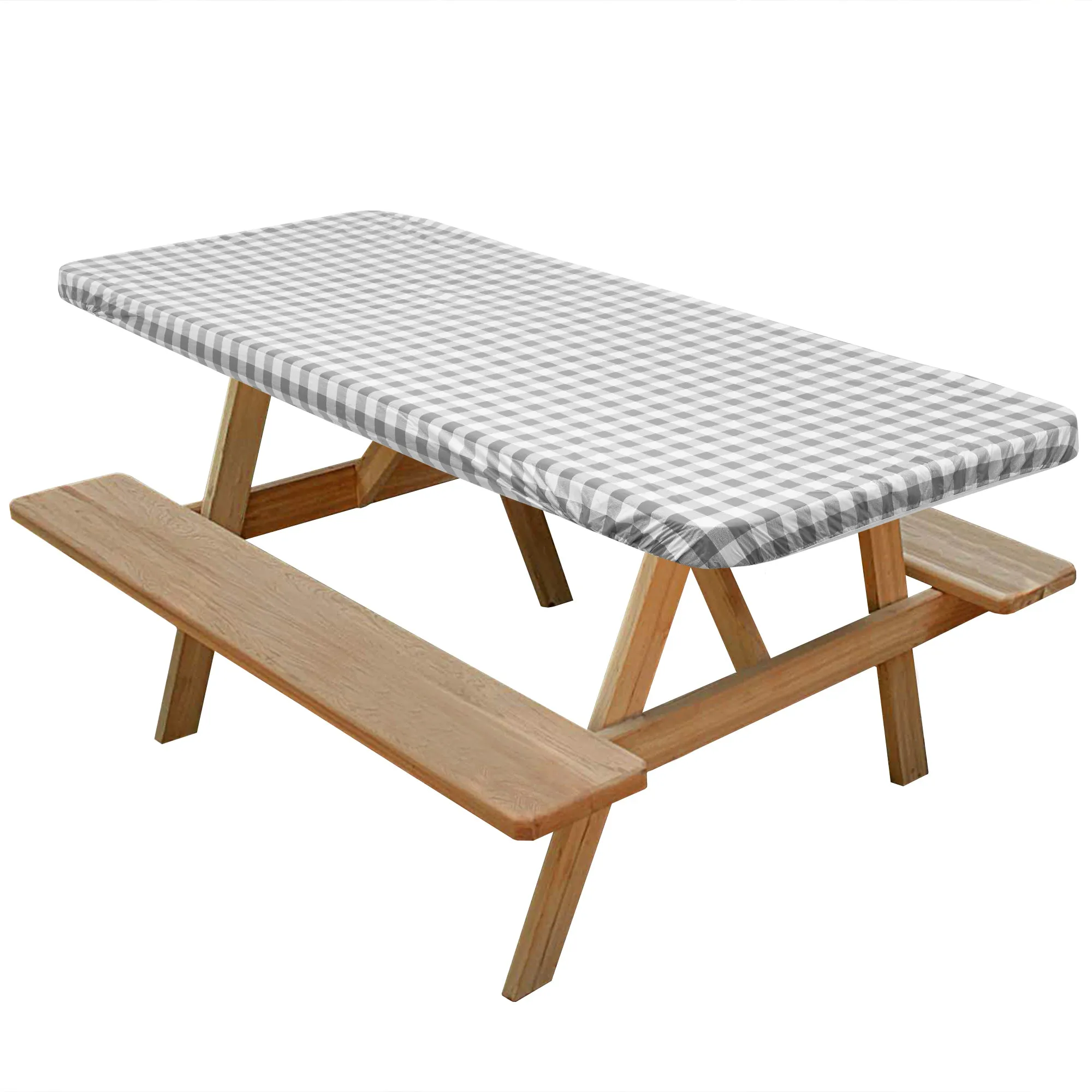 Fitted Vinyl Tablecloth with Flannel Backing, Patterned
