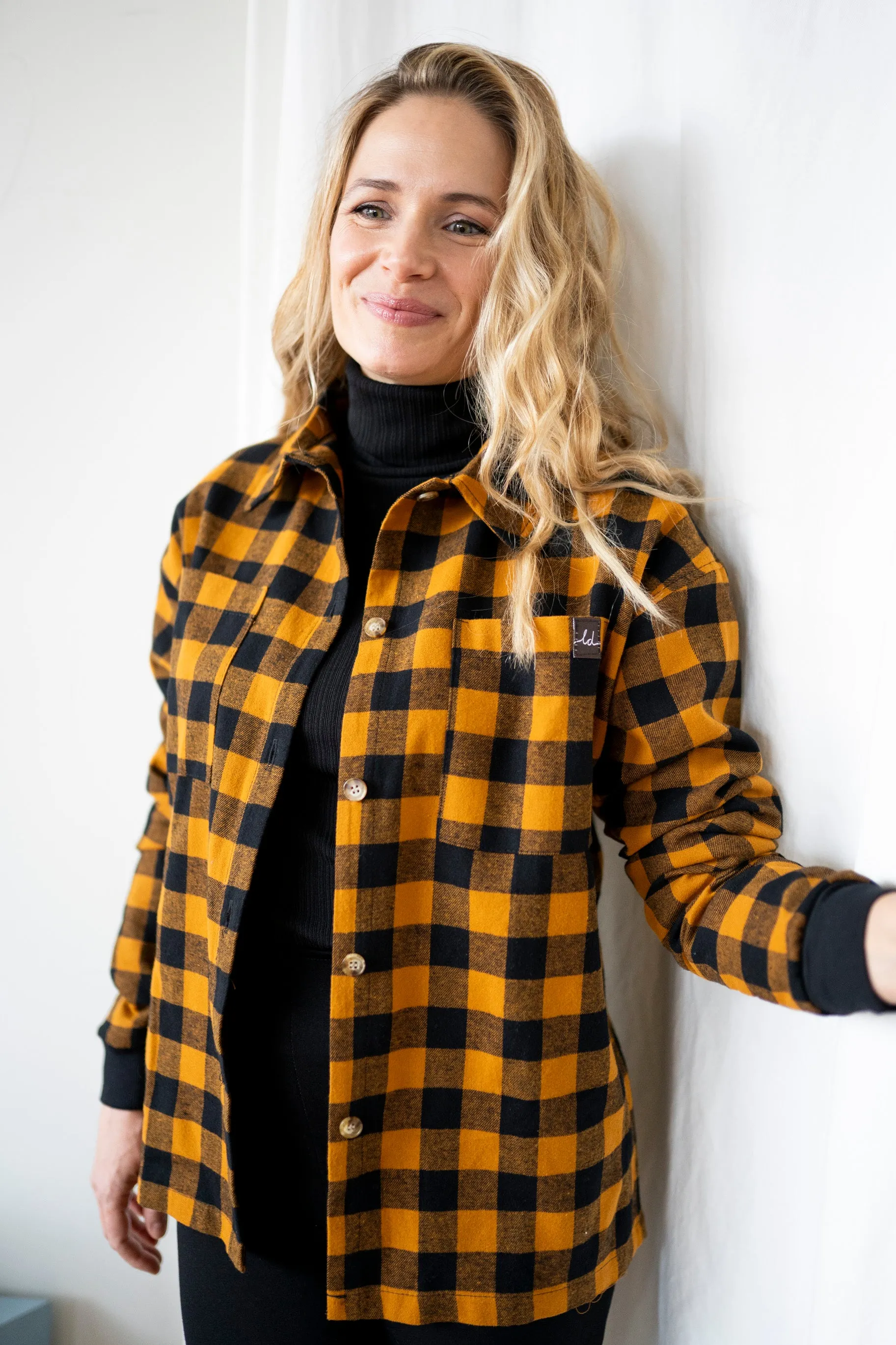 Flannel button-up shirt