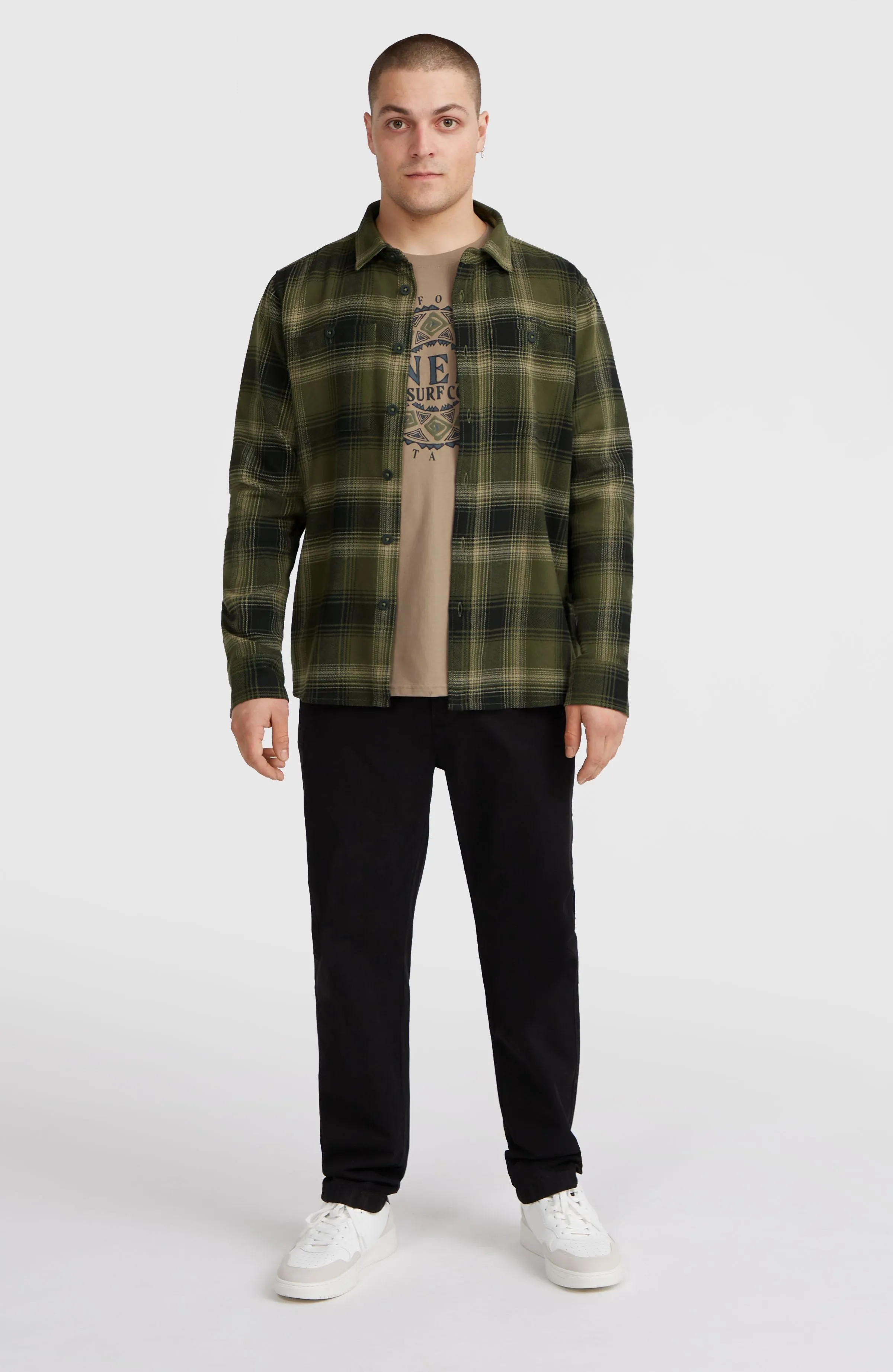 Flannel Check Shirt | Green Check Small