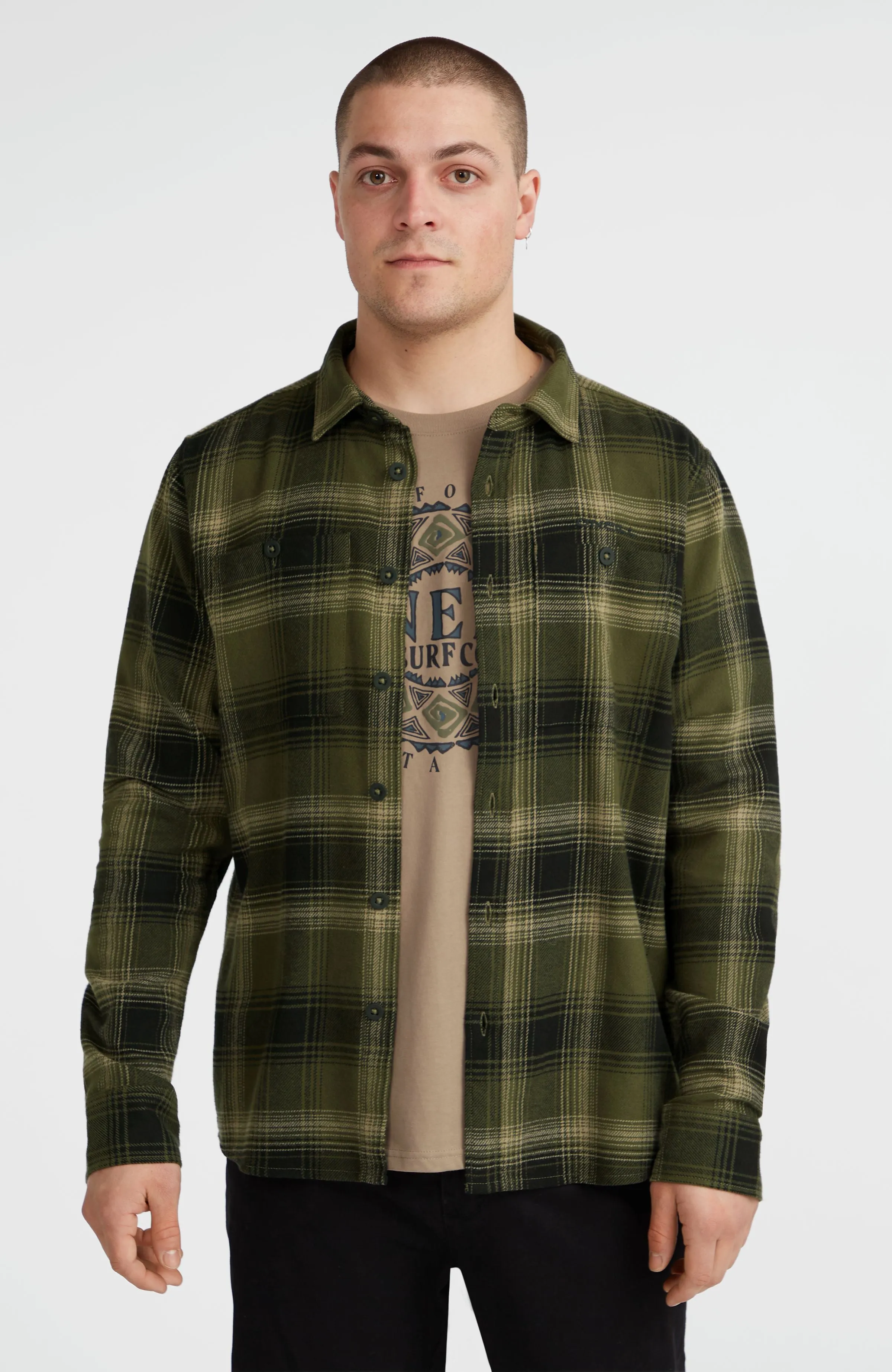 Flannel Check Shirt | Green Check Small