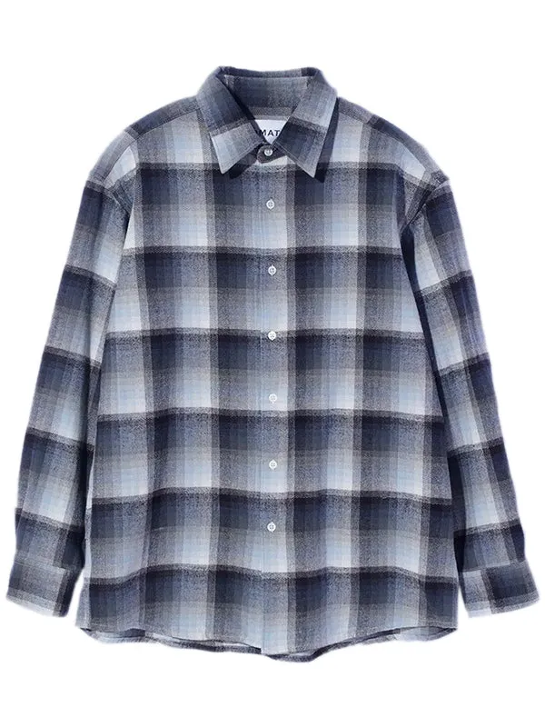 Flannel Plaid Shirt - Off White/Black