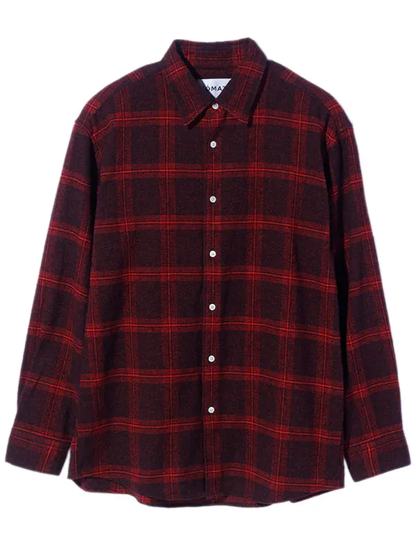 Flannel Plaid Shirt - Red/Black