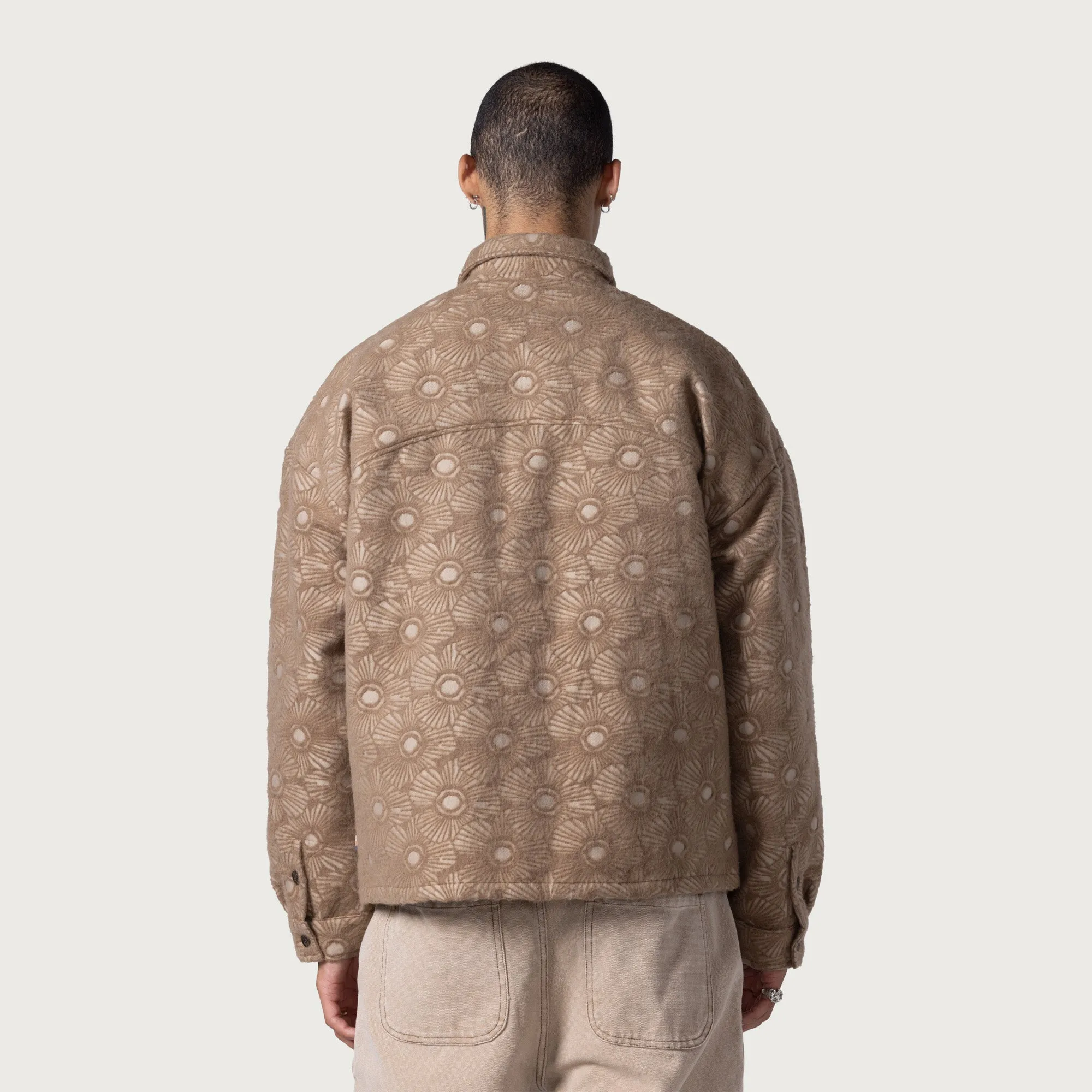 Floral Cover Shirt - Tan