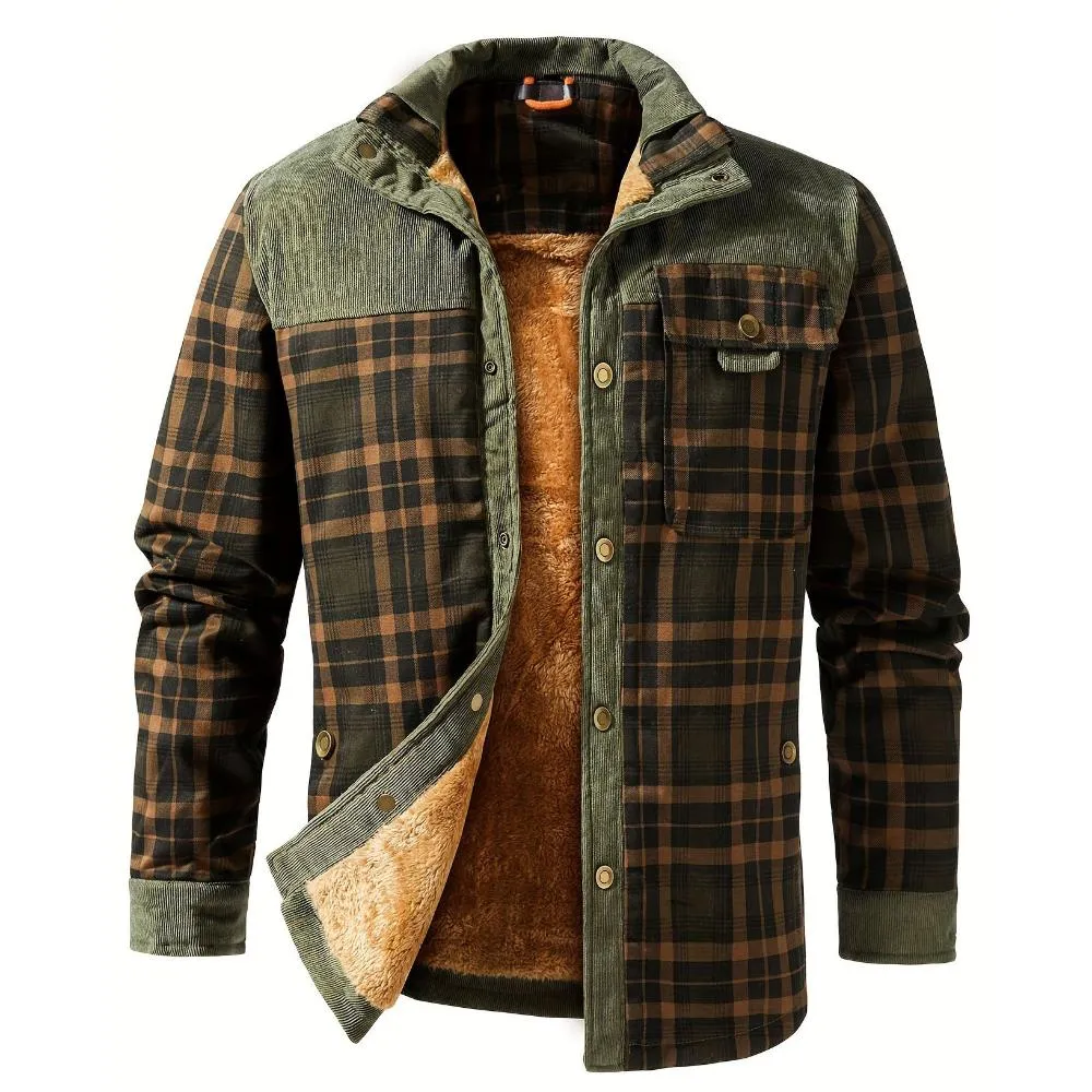 Gaultier™ | Warm Sherpa-Lined Flannel Jacket