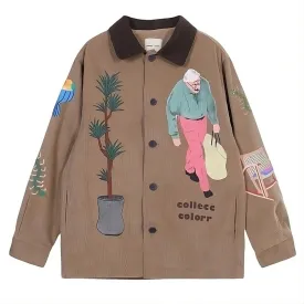 Grandpa Aesthetic Corduroy Jacket