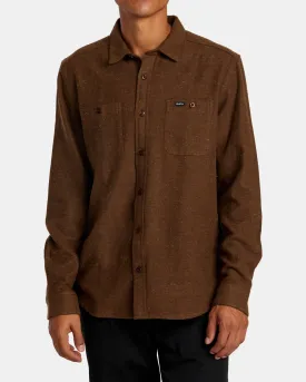 Harvest Neps Long Sleeve Flannel Shirt - Bombay Brown