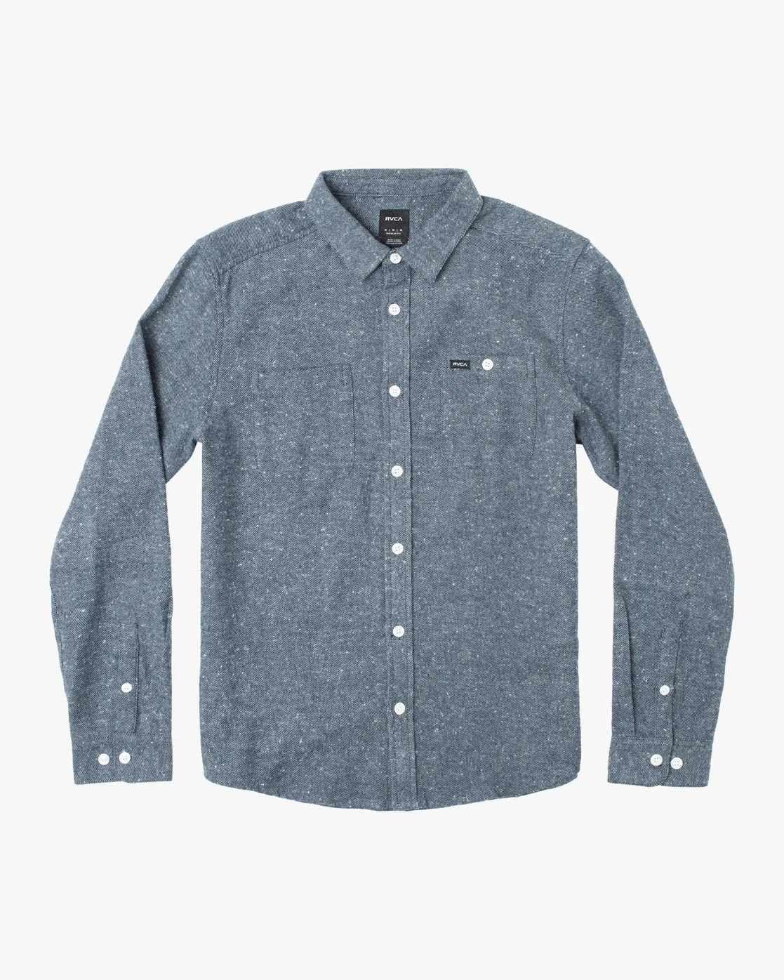 Harvest Neps Long Sleeve Flannel Shirt - Moody Blue