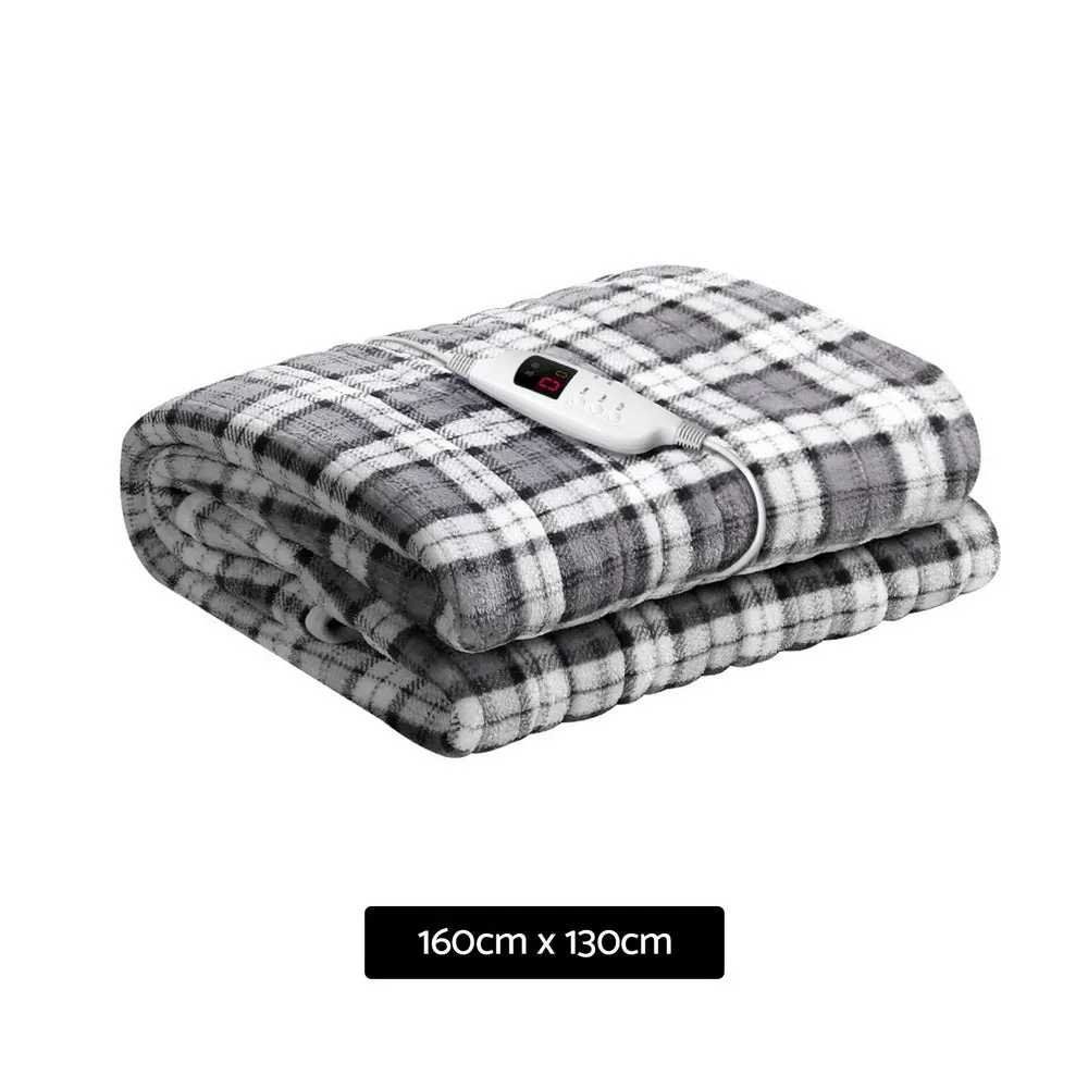 Heated Flannel Snuggle Blanket, 10-Level, LED, Washable - Giselle Bedding