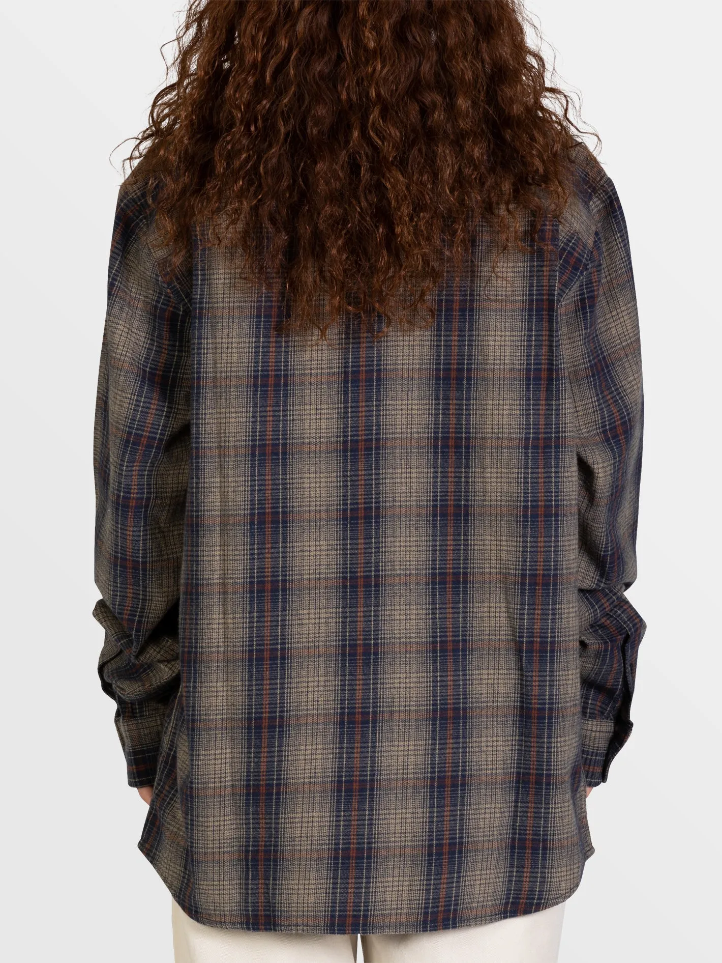 HEAVY TWILLS FLANNEL LONG SLEEVE SHIRT - KHAKI