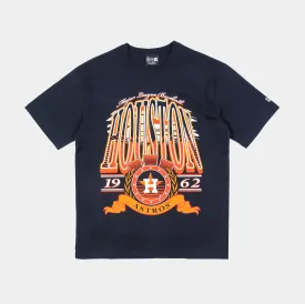 Houston Astros 1962 Mens Short Sleeve Shirt (Navy/Orange)